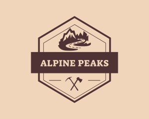 Mountain Peak Scenery  logo design