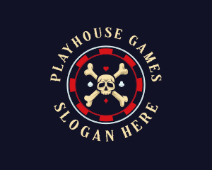 Skull Gambling Game logo design