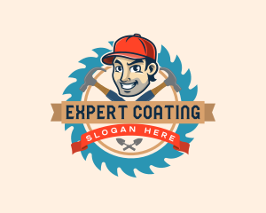 Carpenter Builder Man logo design