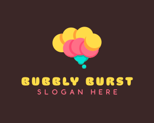 Colorful Brain Bubbles  logo design