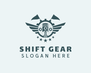 Gear Piston Automotive logo design