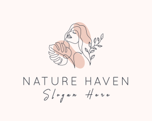 Natural Beauty Woman logo design