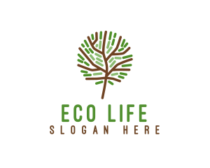 Organic Eco Tree logo design