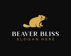 Wild Beaver Animal  logo design