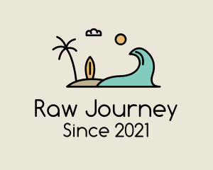 Surfing Surf Beach Wave logo