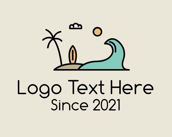 Surfing logo example 1