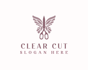 Scissors Wings Salon logo design