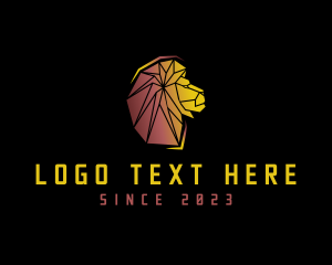 Geometric Lion Animal Logo