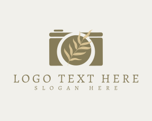 Photojournalist - Vintage Leaf Camera logo design
