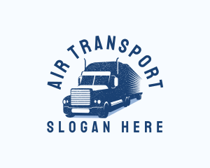 Trailer Truck Logistics Transportation logo design