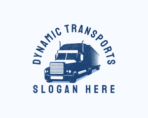 Trailer Truck Logistics Transportation logo design