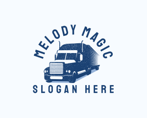 Trailer Truck Logistics Transportation logo