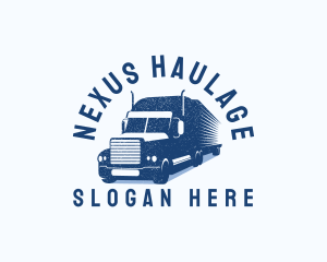 Trailer Truck Logistics Transportation logo design