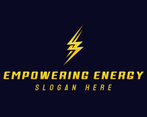 Power Lightning Bolt logo design