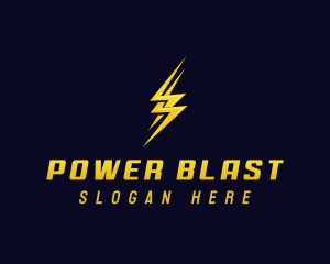 Power Lightning Bolt logo design