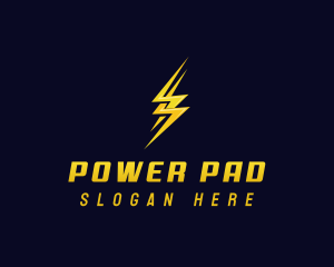 Power Lightning Bolt logo design