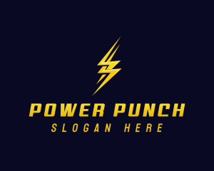 Power Lightning Bolt logo design