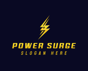 Power Lightning Bolt logo design