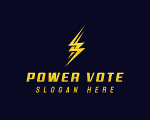 Power Lightning Bolt logo design