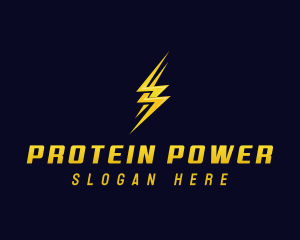 Power Lightning Bolt logo design