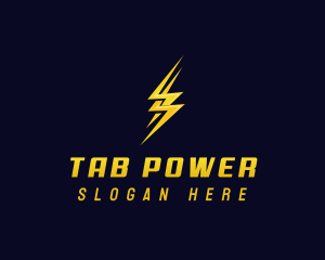 Power Lightning Bolt logo design