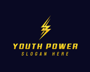 Power Lightning Bolt logo design