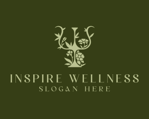 Floral Psychiatry Wellness logo design