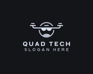 Aerial Quadrotor Drone logo design