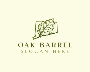 Connecticut White Oak Leaf logo design