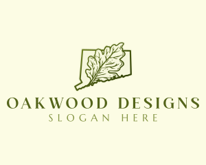 Connecticut White Oak Leaf logo design