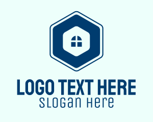 Blue Window Hexagon logo