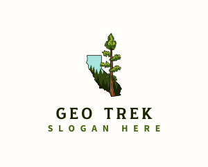 California Giant Sequoia Tree logo design