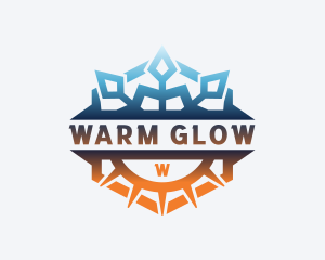 HVAC Warm Cool logo design