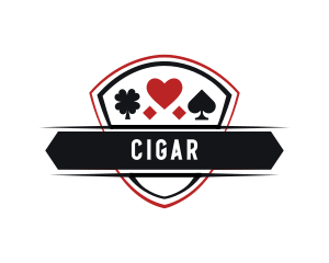 Poker Heart Clover Spade logo design