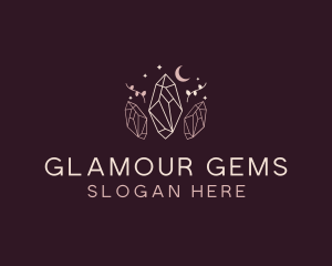 Moon Crystal Jewelry logo design