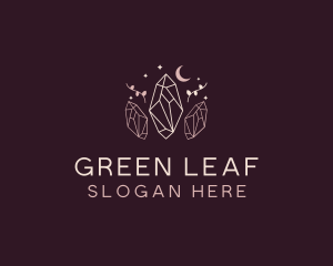 Moon Crystal Leaf logo