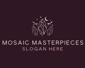 Moon Crystal Jewelry logo design