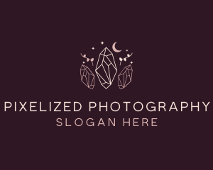 Moon Crystal Jewelry logo design