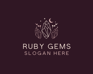 Moon Crystal Jewelry logo design