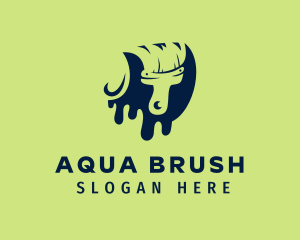 Brush Paint Drip logo design