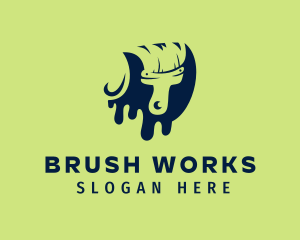 Brush Paint Drip logo