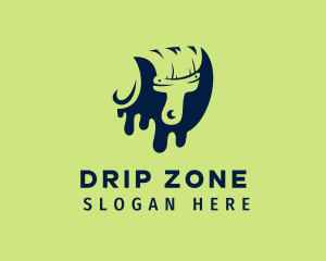 Brush Paint Drip logo design