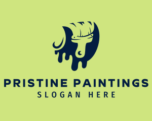 Brush Paint Drip logo design