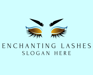 Gold Eyebrow Lashes logo