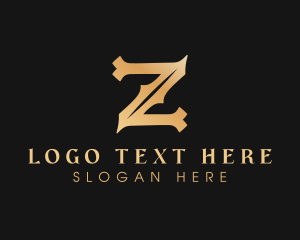 Fashion Designer - Gold Event Interior Designer logo design