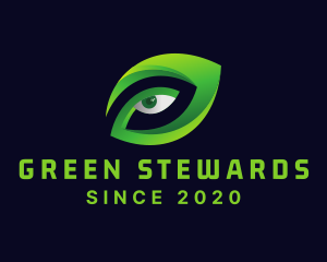 Green Leaf Eye logo design