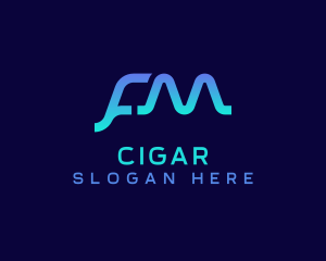 Letter FM Monogram App logo