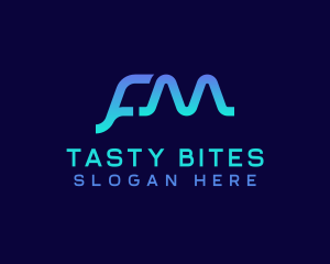 Letter FM Monogram App logo