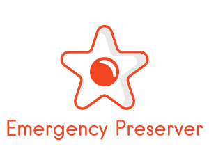 Orange Star Egg logo design