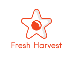 Orange Star Egg logo design